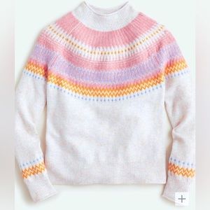 J.crew fair isle yoke rollneck sweater in super soft yarn. Size XXL.